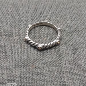 HOLD DO NOT BUY! EDELAUR! ATR 925/14K Twisted Station Band Ring Size 6.5